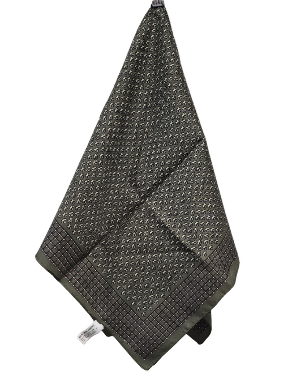 Glentex Olive Geometric Squar Shape Scarf